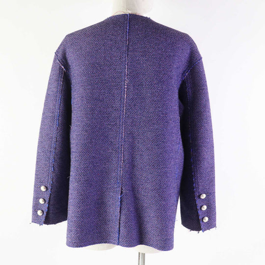 CHANEL Jacket P45867 Outer: 50% polyester, Outer: 38% cotton, Outer: 12% nylon, Lining: 83% cotton, Lining: 15% nylon, : 2% polyurethane Blue pink Women 40 Used Authentic