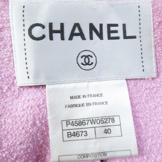 CHANEL Jacket P45867 Outer: 50% polyester, Outer: 38% cotton, Outer: 12% nylon, Lining: 83% cotton, Lining: 15% nylon, : 2% polyurethane Blue pink Women 40 Used Authentic