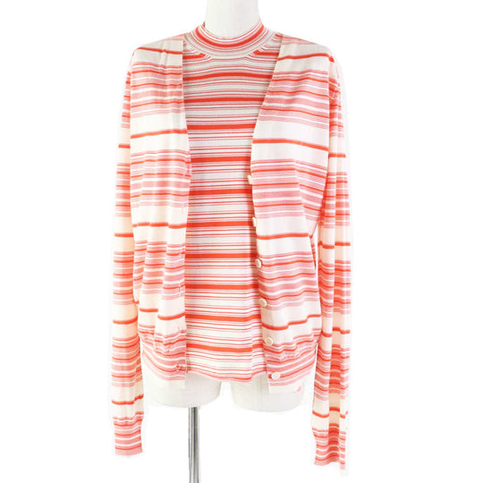 JIL SANDER ensemble JSCO754026 JSCO754027 Main: 70% cashmere, Main: 30% silk Orange white Women 34 Used Authentic