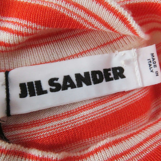 JIL SANDER ensemble JSCO754026 JSCO754027 Main: 70% cashmere, Main: 30% silk Orange white Women 34 Used Authentic