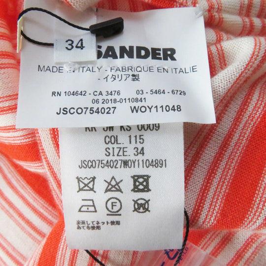JIL SANDER ensemble JSCO754026 JSCO754027 Main: 70% cashmere, Main: 30% silk Orange white Women 34 Used Authentic