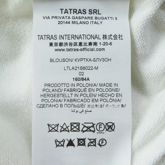 TATRAS Blouson LTLA21S8022 Outer: 75% nylon, Outer: 25% cotton, Sleeves: 79% nylon, 21% polyurethane, Hem: 79% nylon, 21% polyurethane, Collar lining: 79% nylon, 21% polyurethane, Cuffs: 99% polyester, 1% polyurethane white Women 2 Used Authentic