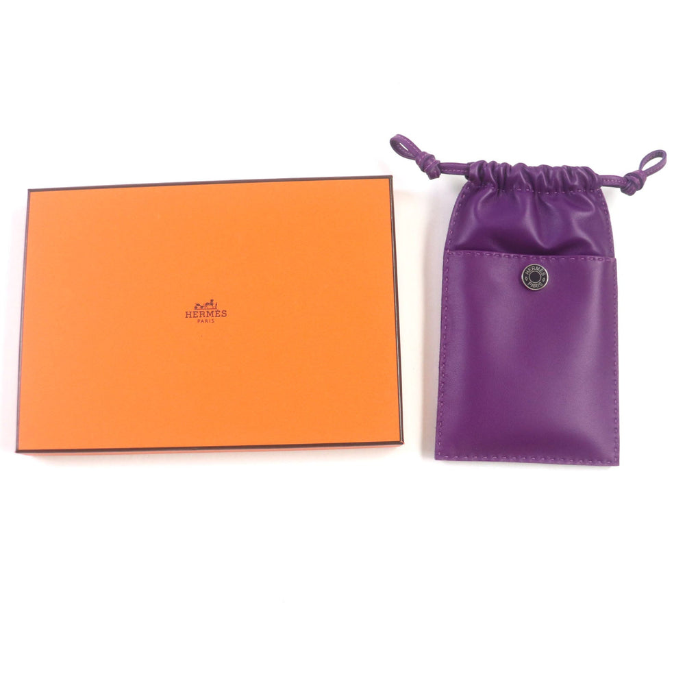 HERMES Pouch Anjou Miro Vaughan Swift purple Pilo mens Used Authentic