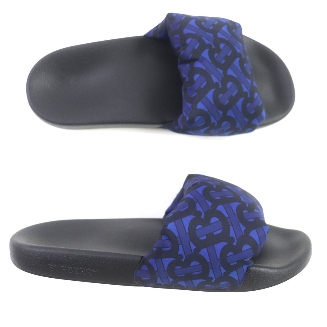 BURBERRY Sandals Nylon Navy black TB monogram mens 41 Used Authentic
