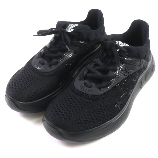 LOUIS VUITTON sneakers 1A9JRE Nylon black Monogram Damier Show Up Line mens 6 Used Authentic