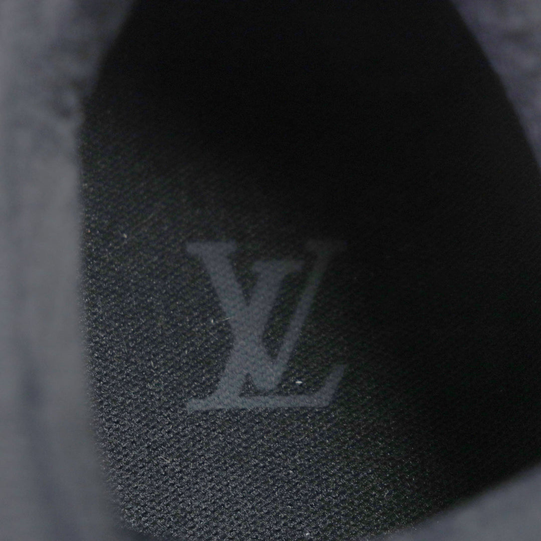 LOUIS VUITTON sneakers 1A9JRE Nylon black Monogram Damier Show Up Line mens 6 Used Authentic