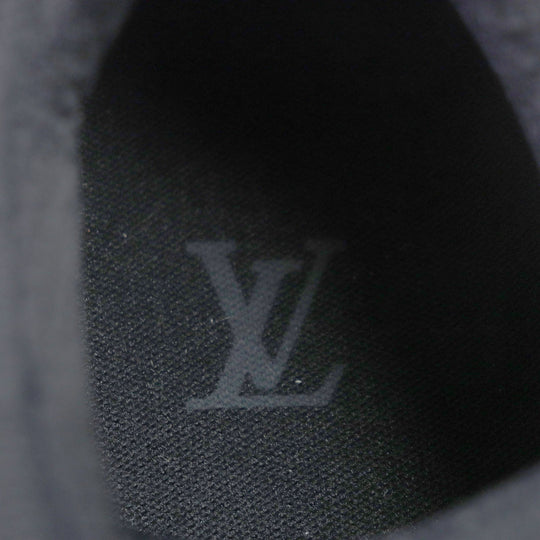 LOUIS VUITTON sneakers 1A9JRE Nylon black Monogram Damier Show Up Line mens 6 Used Authentic