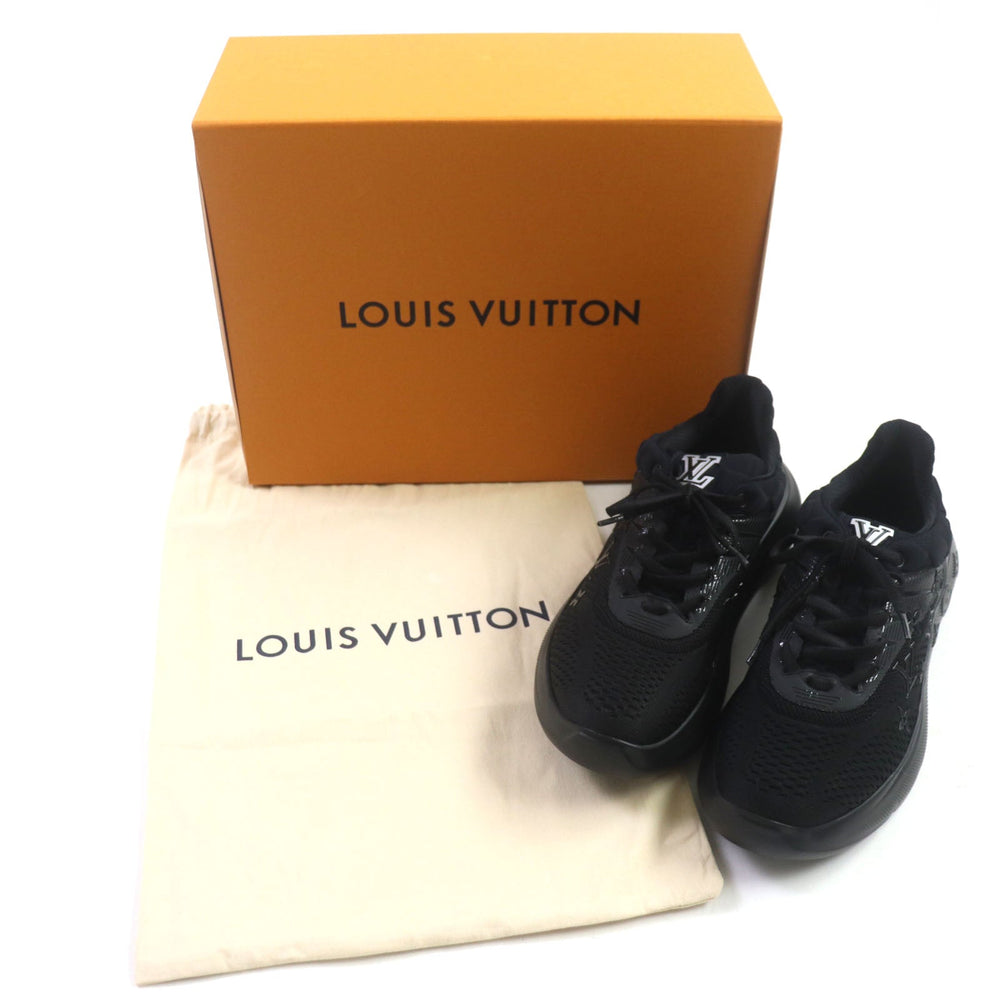 LOUIS VUITTON sneakers 1A9JRE Nylon black Monogram Damier Show Up Line mens 6 Used Authentic