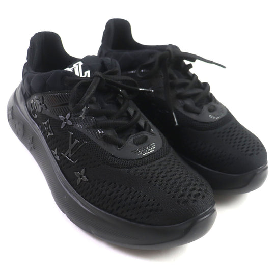 LOUIS VUITTON sneakers 1A9JRE Nylon black Monogram Damier Show Up Line mens 6 Used Authentic