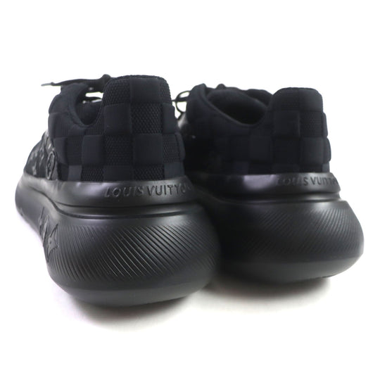 LOUIS VUITTON sneakers 1A9JRE Nylon black Monogram Damier Show Up Line mens 6 Used Authentic