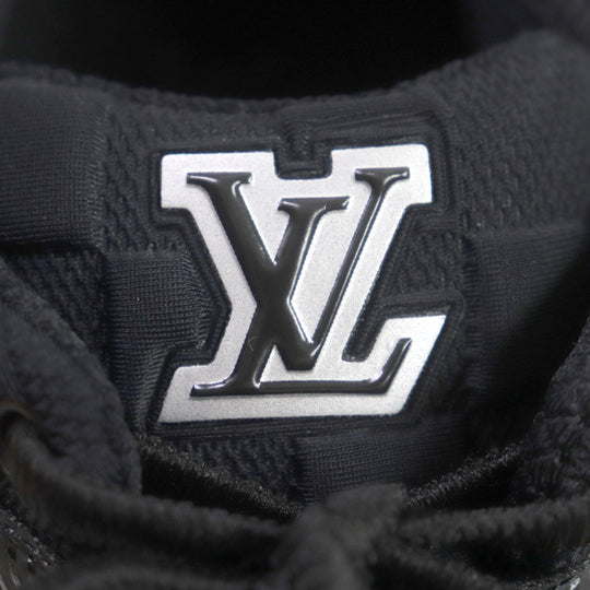 LOUIS VUITTON sneakers 1A9JRE Nylon black Monogram Damier Show Up Line mens 6 Used Authentic