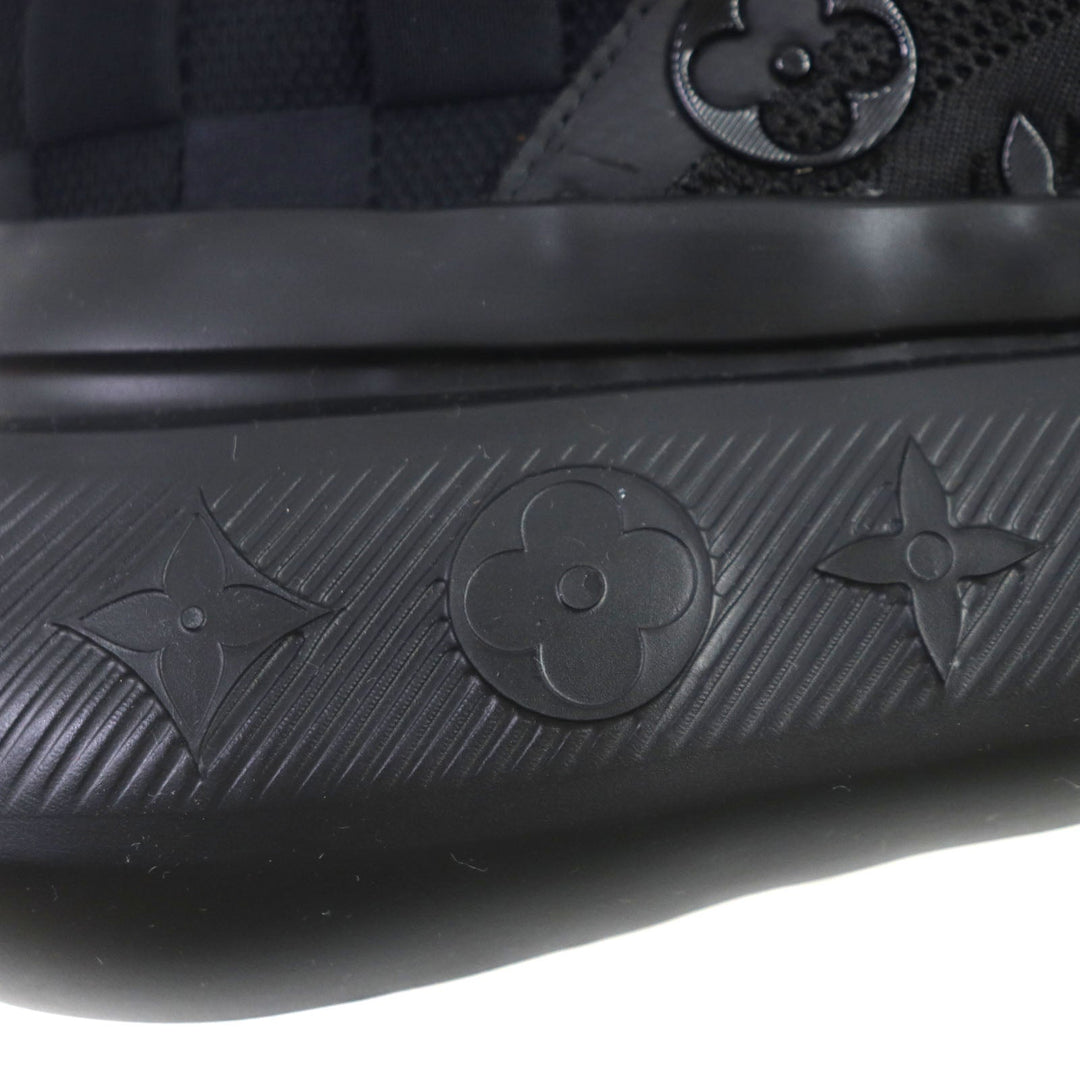 LOUIS VUITTON sneakers 1A9JRE Nylon black Monogram Damier Show Up Line mens 6 Used Authentic