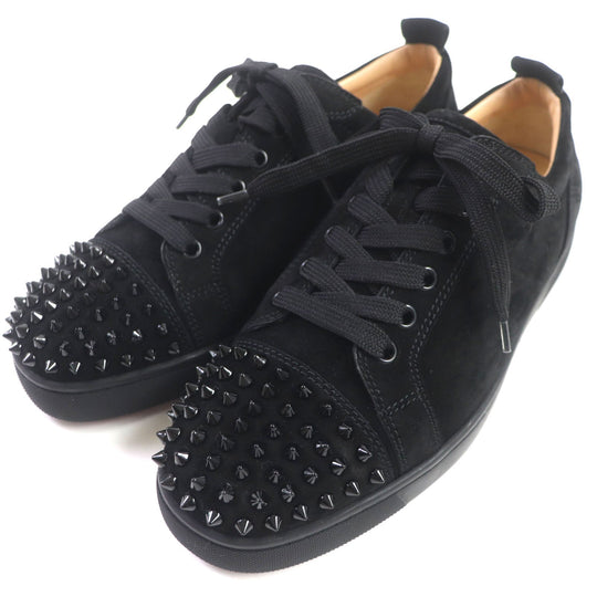 Christian Louboutin Low cut sneakers Suede black Louis Junior Spikes 40 1/2