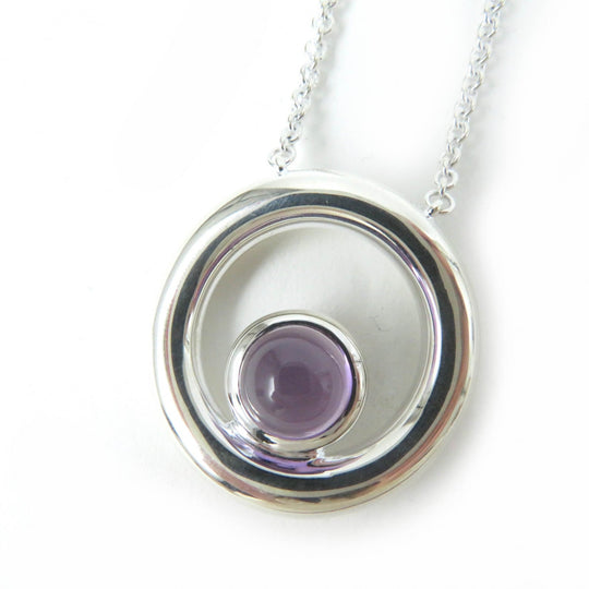 Christofle Necklace Main: SV925, Part: Amethyst Silver purple Idol de Christofle Women Used Authentic