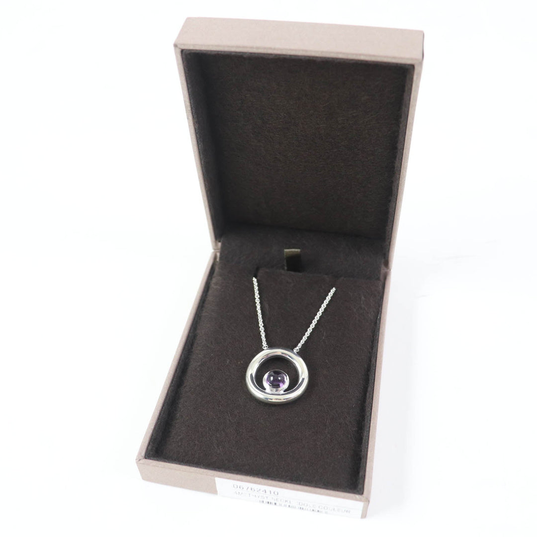 Christofle Necklace Main: SV925, Part: Amethyst Silver purple Idol de Christofle Women Used Authentic
