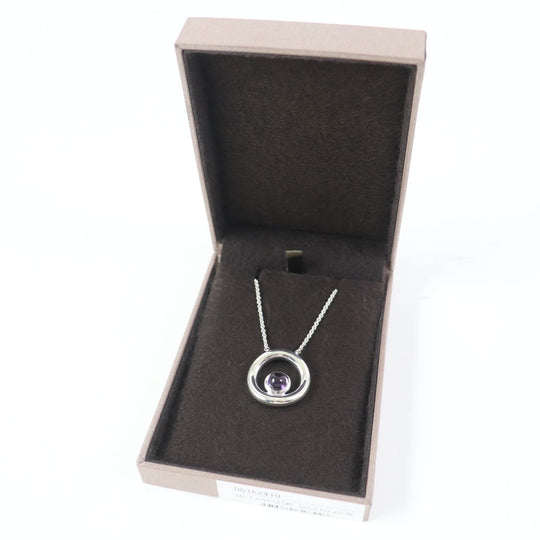 Christofle Necklace Main: SV925, Part: Amethyst Silver purple Idol de Christofle Women Used Authentic