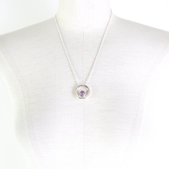 Christofle Necklace Main: SV925, Part: Amethyst Silver purple Idol de Christofle Women Used Authentic