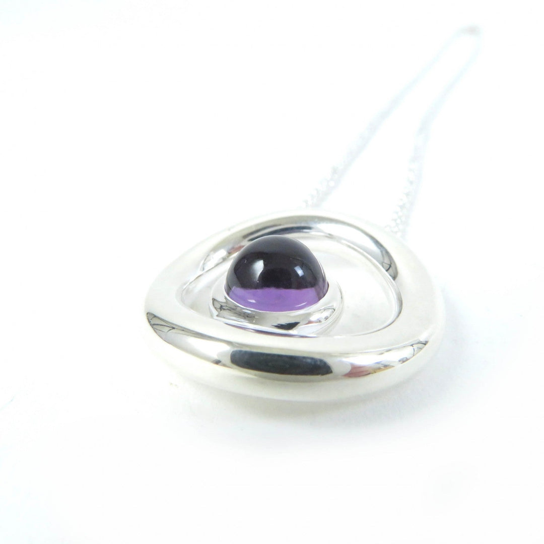 Christofle Necklace Main: SV925, Part: Amethyst Silver purple Idol de Christofle Women Used Authentic