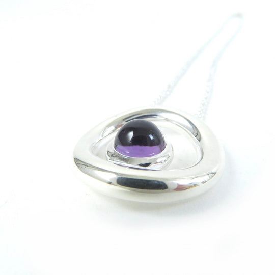 Christofle Necklace Main: SV925, Part: Amethyst Silver purple Idol de Christofle Women Used Authentic