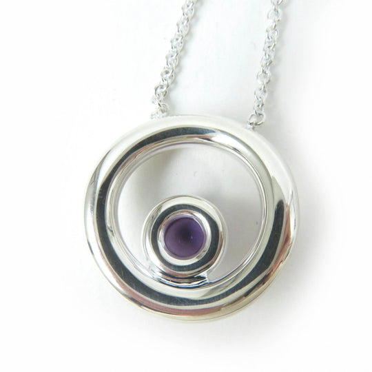 Christofle Necklace Main: SV925, Part: Amethyst Silver purple Idol de Christofle Women Used Authentic