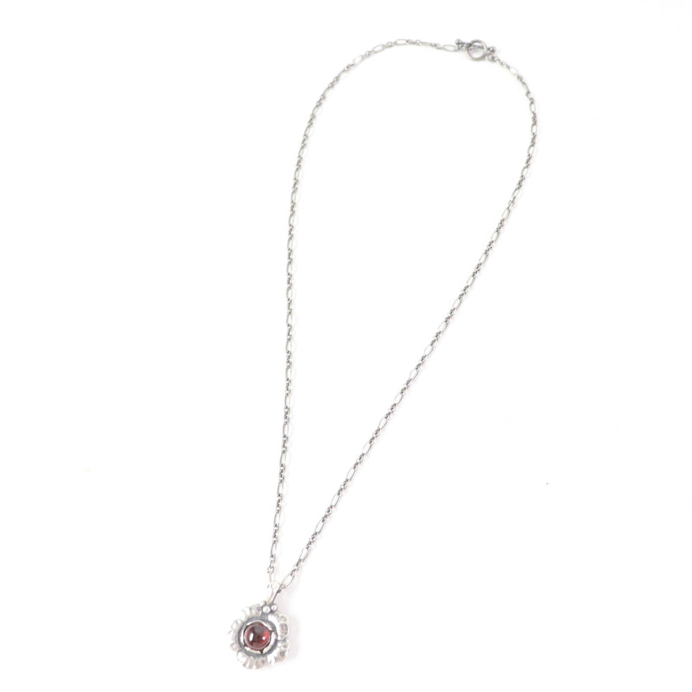 Georg Jensen Necklace Main: SV925, Part: Garnet Silver Red 2002 Year Necklace Women Used Authentic
