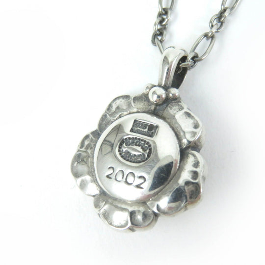 Georg Jensen Necklace Main: SV925, Part: Garnet Silver Red 2002 Year Necklace Women Used Authentic