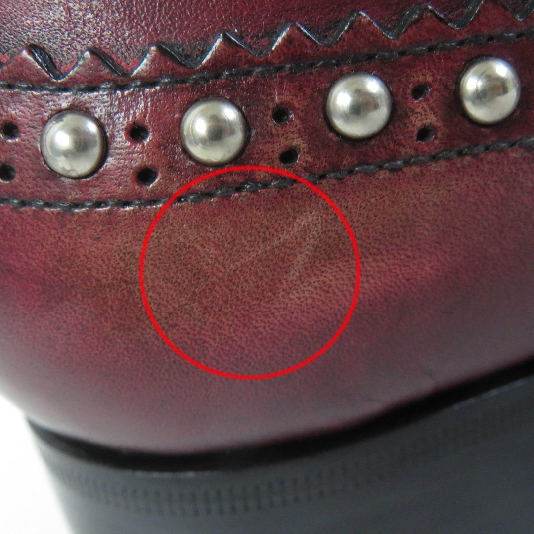 PRADA Leather shoes 1E150H Main: Leather Bordeaux Black Women 37 1/2 Used Authentic