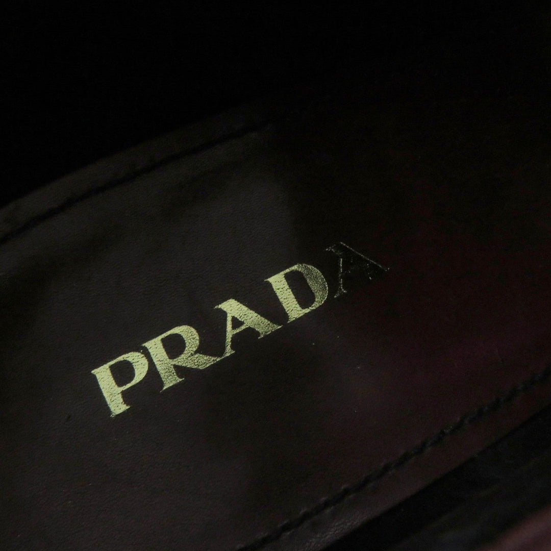 PRADA Leather shoes 1E150H Main: Leather Bordeaux Black Women 37 1/2 Used Authentic