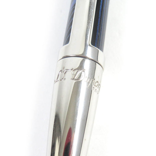 Dupont Ballpoint pen Resin, metal with palladium finish Silver Black Blue Sleeping Mermaid collection Defi mens Used Authentic