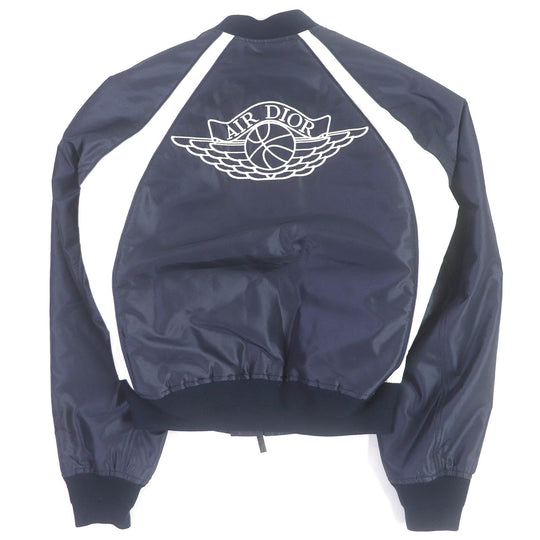 Dior HOMME Bomber jacket 033C401A4805 Outer: 100% silk, Lining: 100% cupra, Filling: 100% polyester Navy Air Dior Bomber Jacket mens 44 Used Authentic