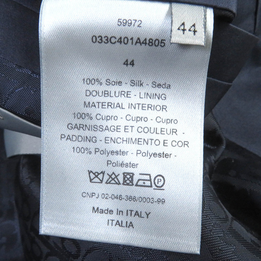 Dior HOMME Bomber jacket 033C401A4805 Outer: 100% silk, Lining: 100% cupra, Filling: 100% polyester Navy Air Dior Bomber Jacket mens 44 Used Authentic