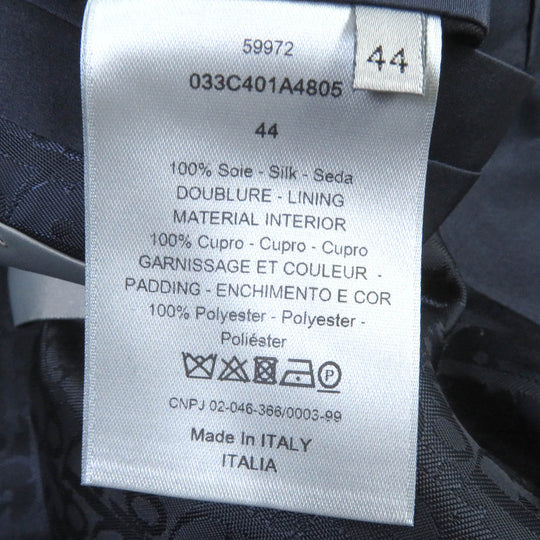 Dior HOMME Bomber jacket 033C401A4805 Outer: 100% silk, Lining: 100% cupra, Filling: 100% polyester Navy Air Dior Bomber Jacket mens 44 Used Authentic