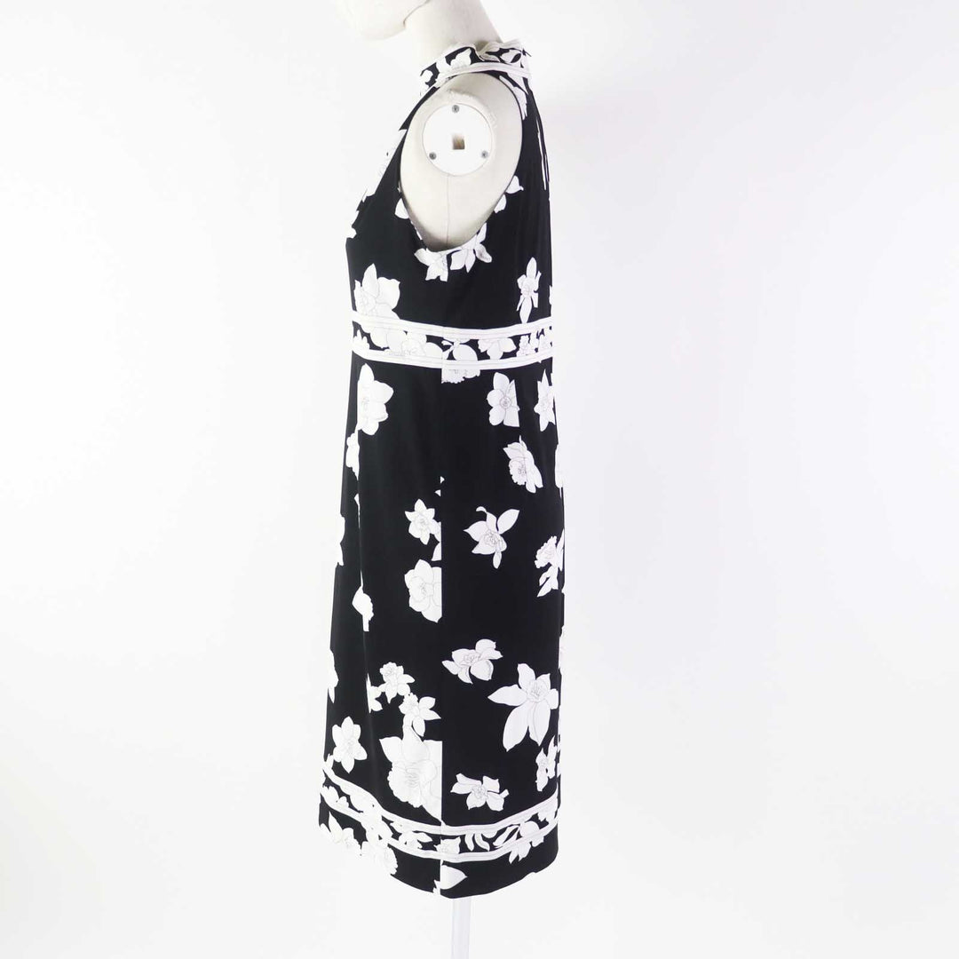 LEONARD FASHION one piece 0130505 Outer material: 65% acetate, Outer material: 35% polyester Black White Women M Used Authentic
