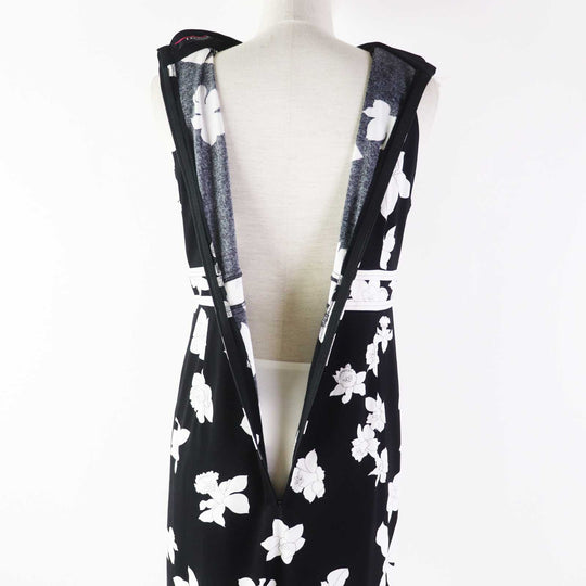 LEONARD FASHION one piece 0130505 Outer material: 65% acetate, Outer material: 35% polyester Black White Women M Used Authentic