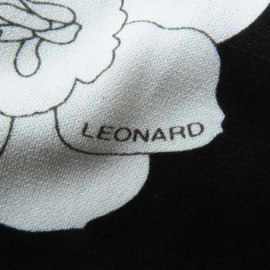 LEONARD FASHION one piece 0130505 Outer material: 65% acetate, Outer material: 35% polyester Black White Women M Used Authentic