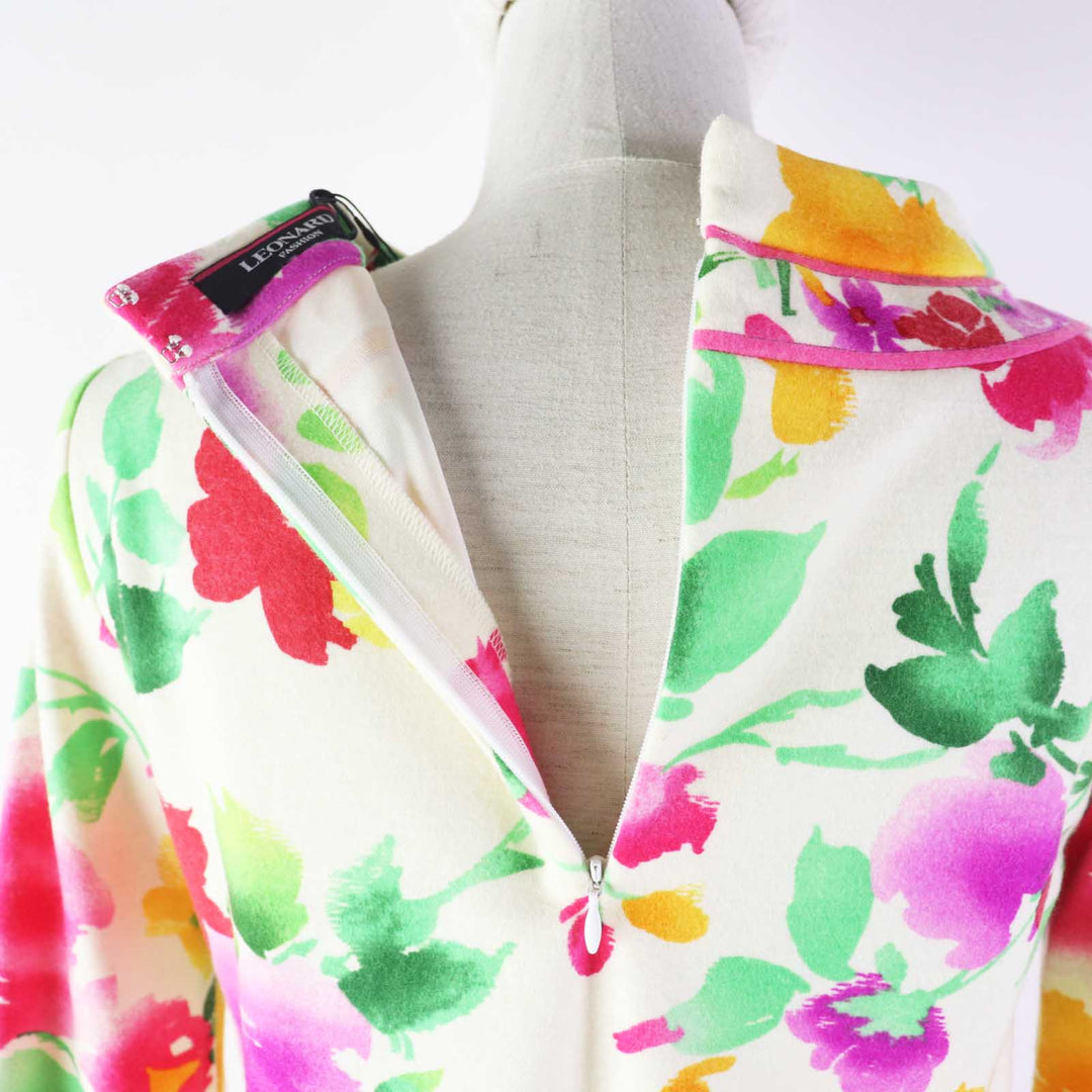 LEONARD FASHION one piece 0320923 Outer: 100% wool, Lining: 100% polyester Multi Women 34 Used Authentic