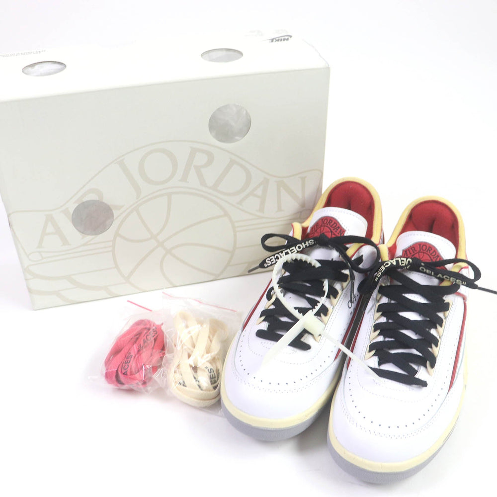 NIKE Low cut sneakers DJ4375-106 Main: Leather White black AIR JORDAN 2 RETRO LOW SP mens 25 Used Authentic