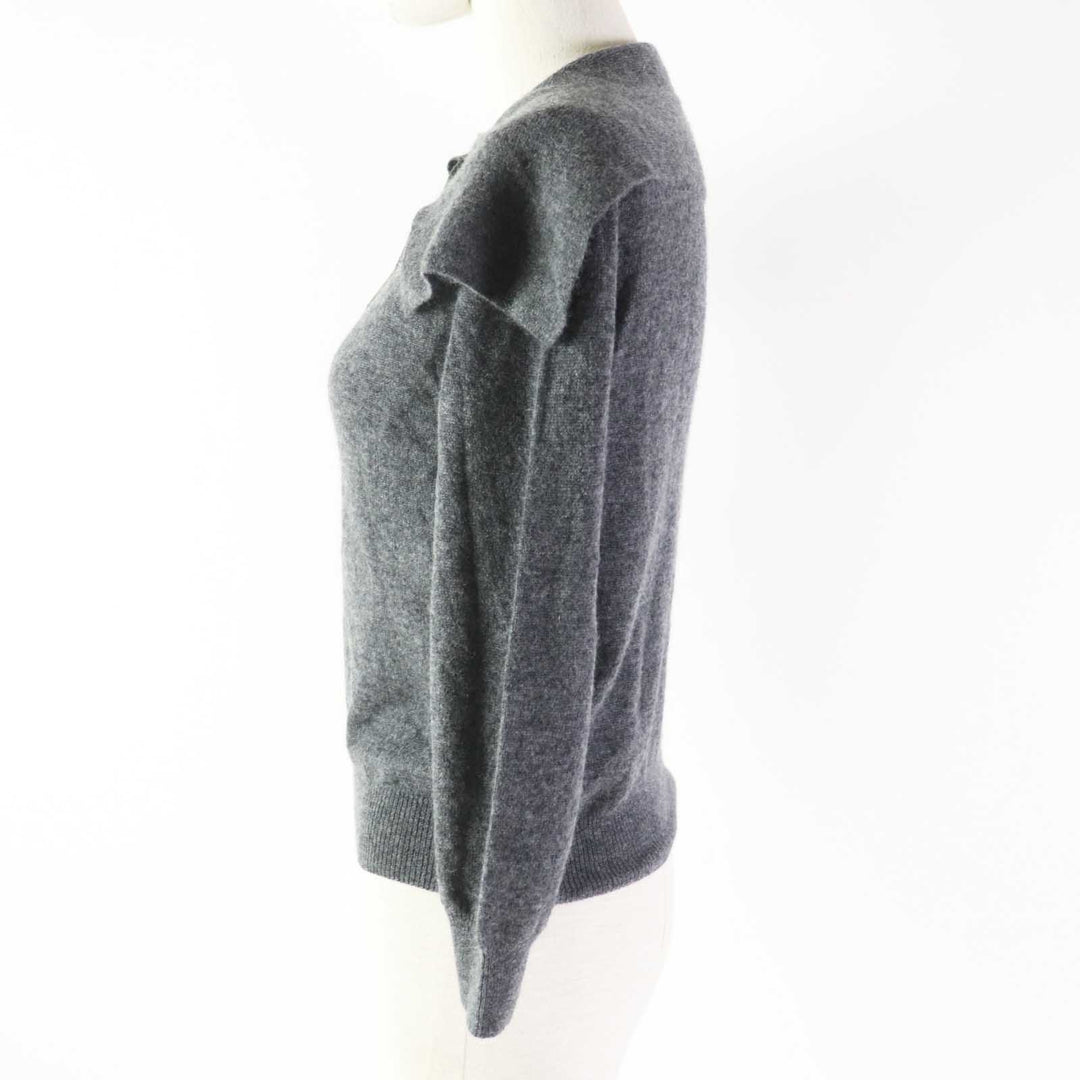 Christian Dior knit 354S48AM053 Main: 100% cashmere Charcoal gray Women 42 Used Authentic