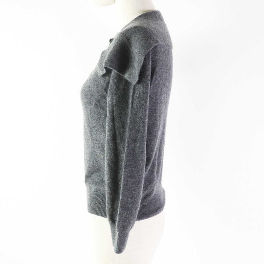 Christian Dior knit 354S48AM053 Main: 100% cashmere Charcoal gray Women 42 Used Authentic