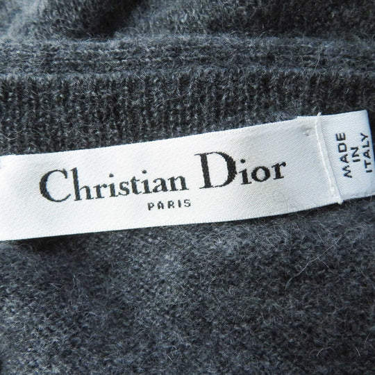 Christian Dior knit 354S48AM053 Main: 100% cashmere Charcoal gray Women 42 Used Authentic