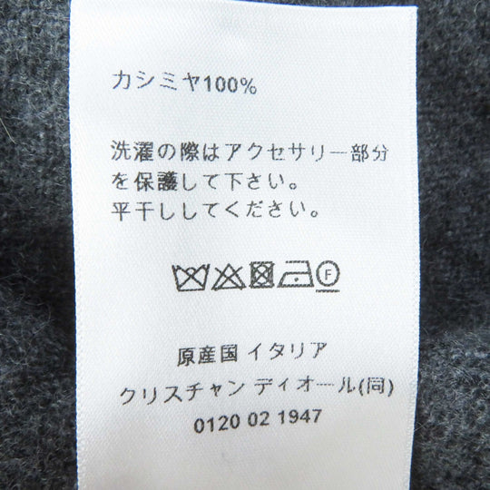 Christian Dior knit 354S48AM053 Main: 100% cashmere Charcoal gray Women 42 Used Authentic