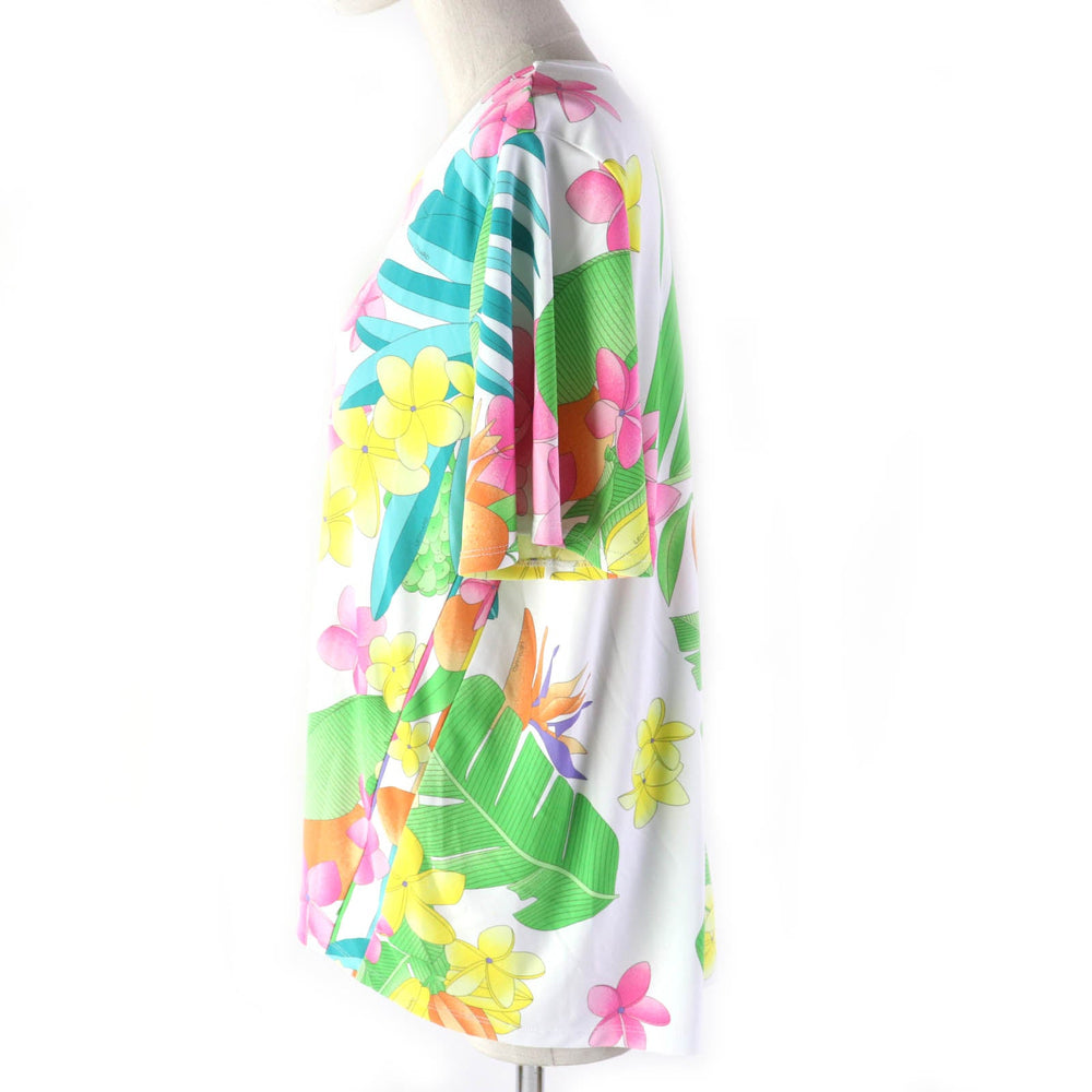 LEONARD SPORT Cut Main: 100% polyester White multicolor Women 44 Used Authentic