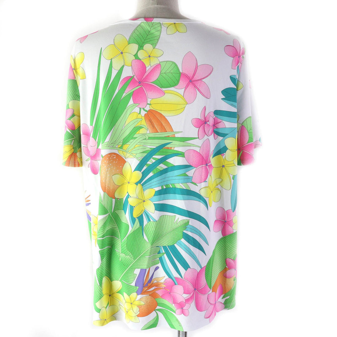 LEONARD SPORT Cut Main: 100% polyester White multicolor Women 44 Used Authentic