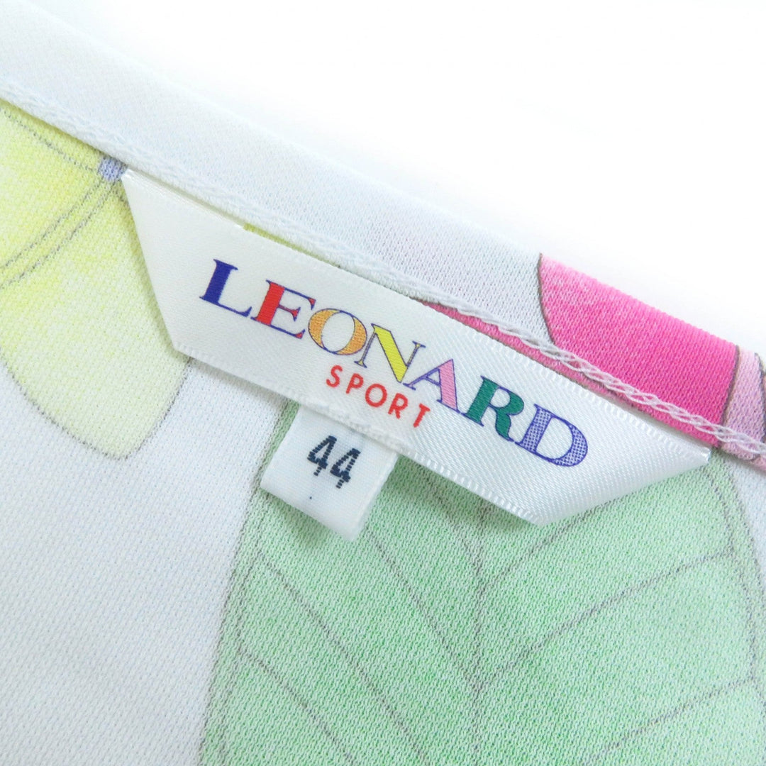 LEONARD SPORT Cut Main: 100% polyester White multicolor Women 44 Used Authentic