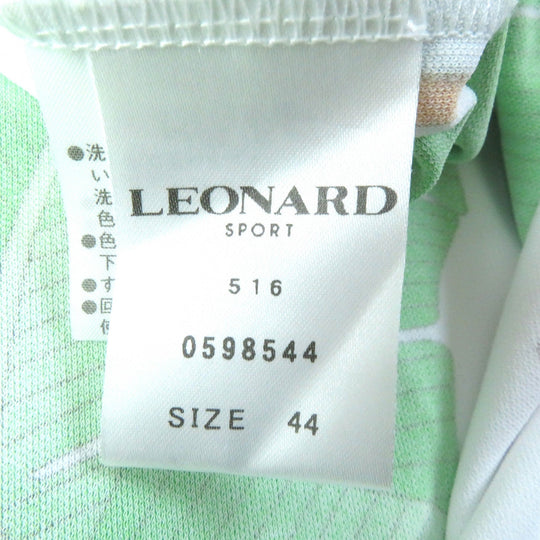 LEONARD SPORT Cut Main: 100% polyester White multicolor Women 44 Used Authentic