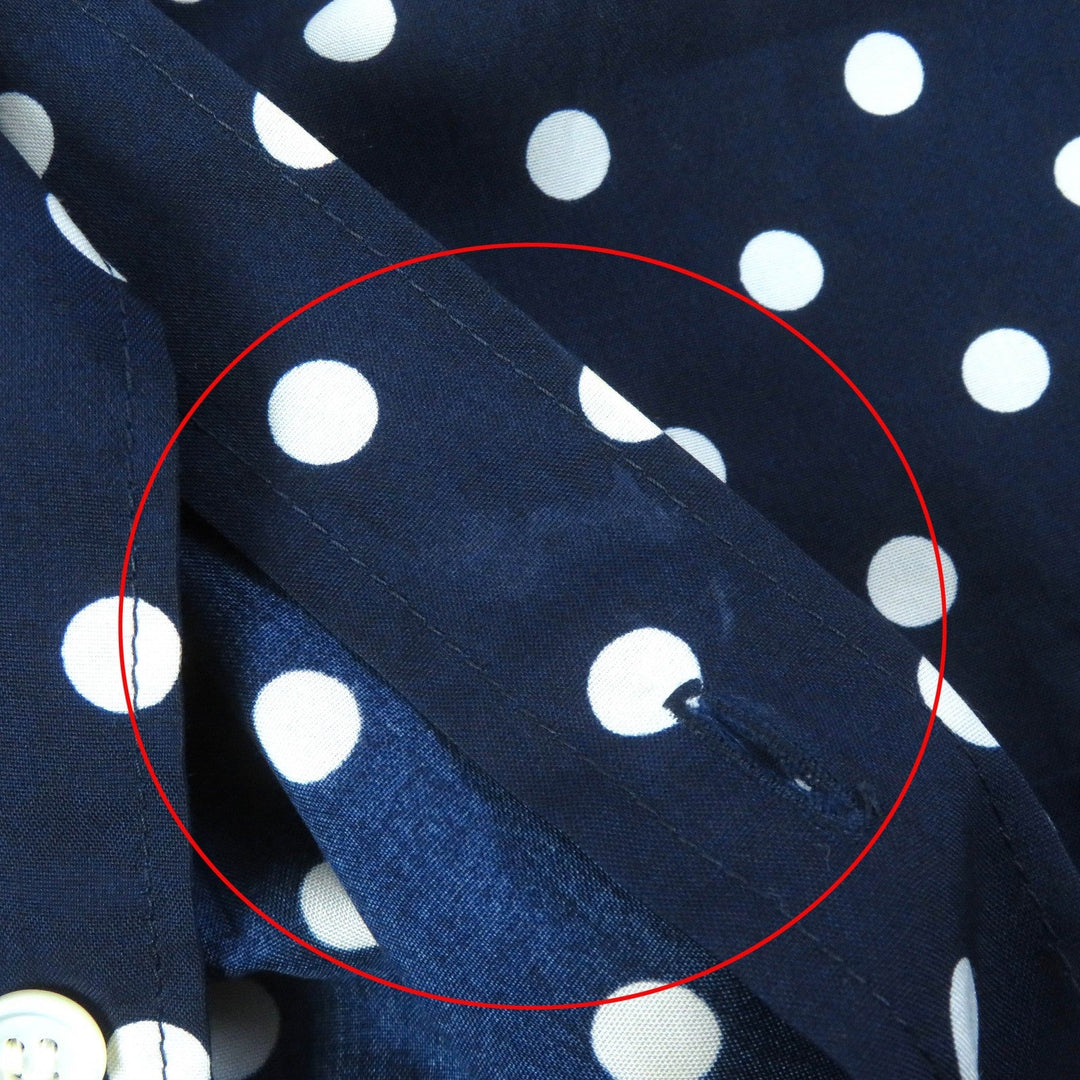 COMME des GARCONS blouse RM-B017 Main: 100% polyester Navy white Women S Used Authentic