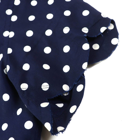 COMME des GARCONS blouse RM-B017 Main: 100% polyester Navy white Women S Used Authentic