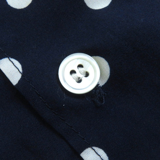 COMME des GARCONS blouse RM-B017 Main: 100% polyester Navy white Women S Used Authentic