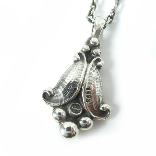 Georg Jensen Necklace Main: SV925, Part: Amethyst Silver purple 1993 Year Necklace Women Used Authentic