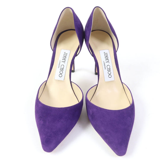 JIMMY CHOO pumps Main: Suede purple ESTHER 85 Women 34 1/2 Used Authentic